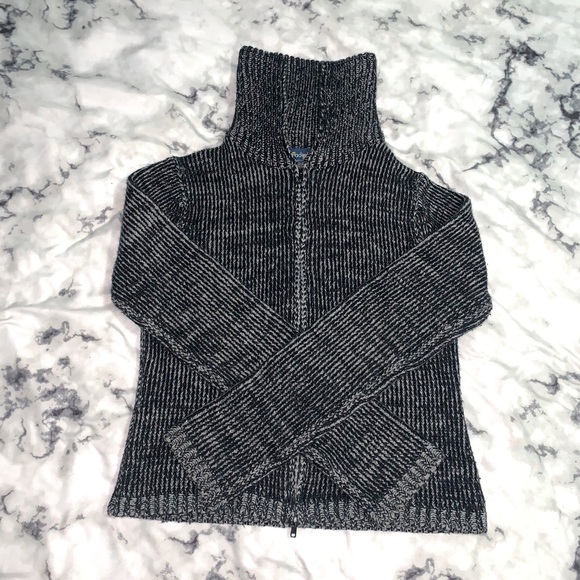 Zip-up Sweater dark grey - Picture 3 of 4